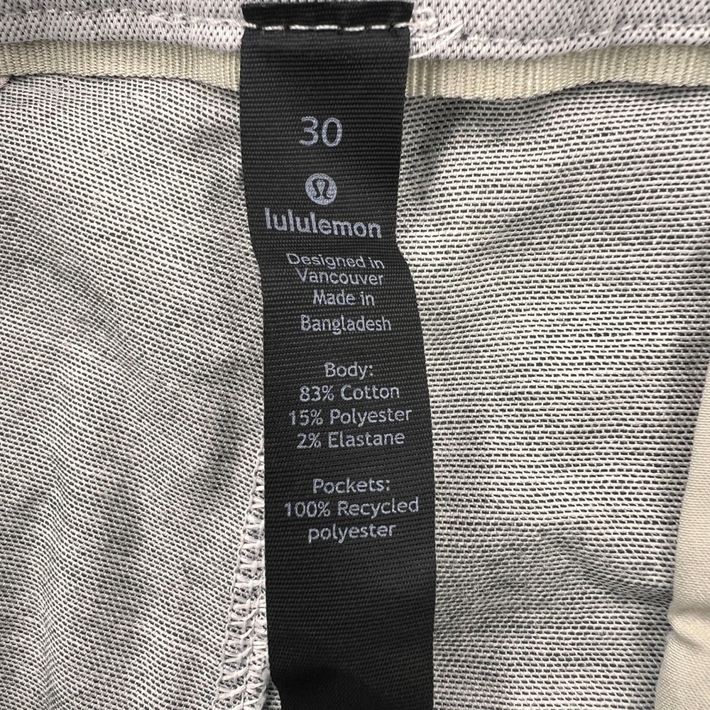 Lululemon Commission Classic Fit Shorts Men 30 Gray 7" Athleisure Clean Casual - Picture 4 of 10